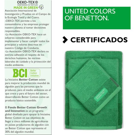 PACK DE 2 SET DE 3 TOALLAS DE BAÑO CADA UNO EN COLOR VERDE Y OTRAS EN BEIGE image 3