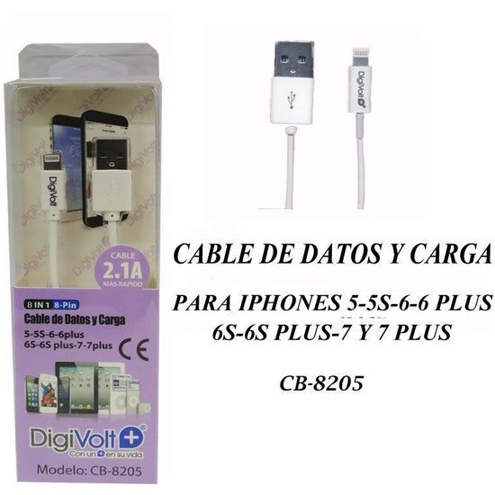 CABLE DE DATOS Y CARGA PARA IPHONE image 0