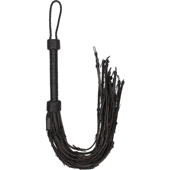 SADDLE LEATHER WITH BARBED WIRE FLOGGER 30 image 1