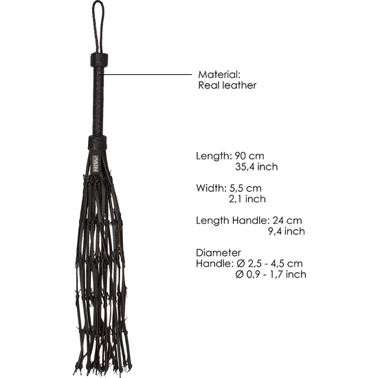 SADDLE LEATHER WITH BARBED WIRE FLOGGER 30 image 3