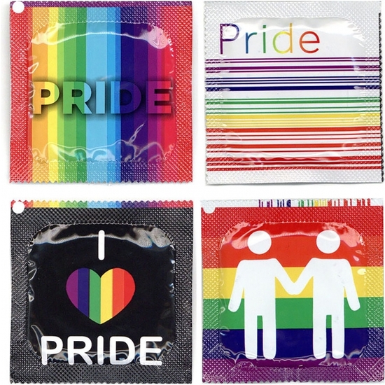EXS PRIDE THEMED CONDOMS MIXED DESIGNS - 100 PACK image 0