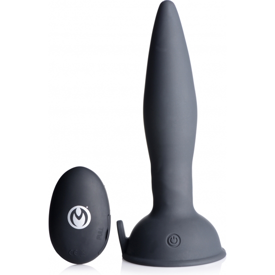 TURBO ASS-SPINNER SILICONE ANAL PLUG WITH REMOTE CONTROL - BLACK image 0