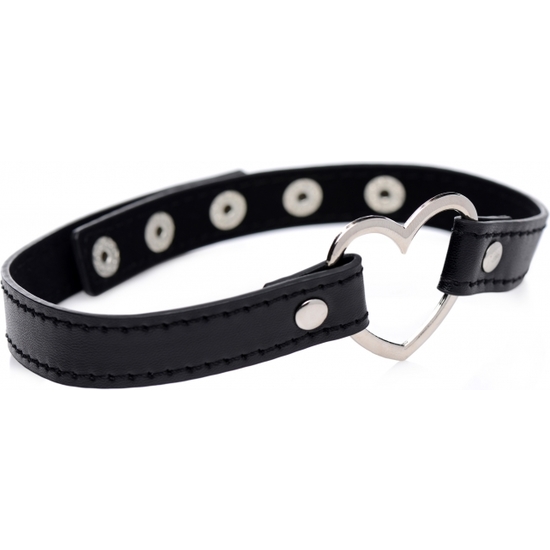 DARK HEART CHROME HEART BLACK CHOKER - BLACK image 0