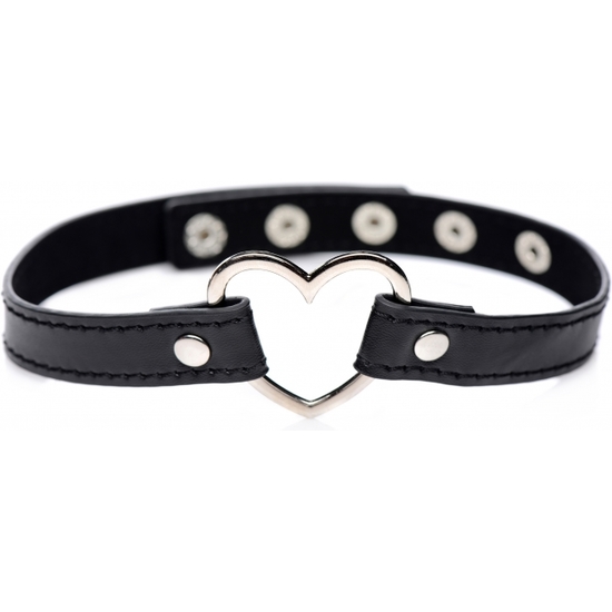 DARK HEART CHROME HEART BLACK CHOKER - BLACK image 1