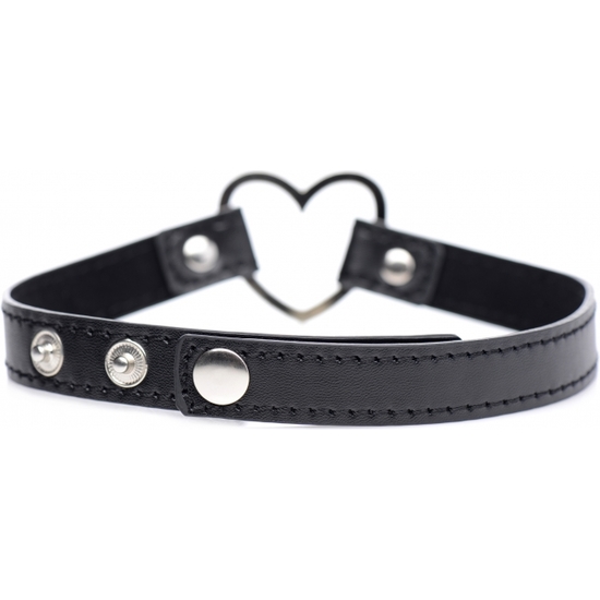 DARK HEART CHROME HEART BLACK CHOKER - BLACK image 3