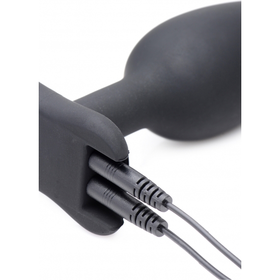 BUM SHOCK E-STIM SILICONE ANAL PLUG - BLACK image 2