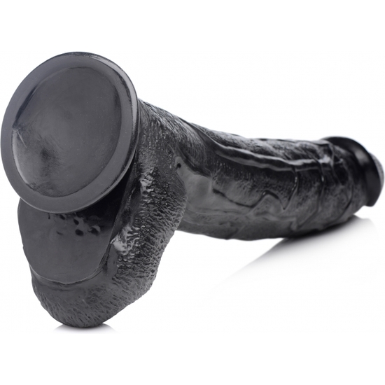 RAGING RHINO 17 INCH VEINY DILDO - BLACK image 3