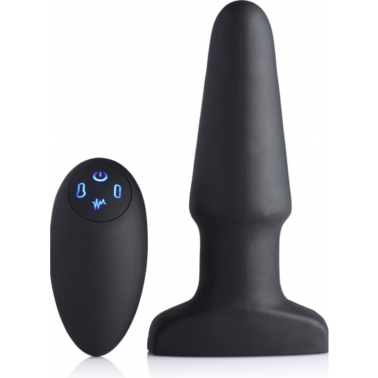 10X INFLATABLE + VIBRATING SILICONE ANAL PLUG image 0