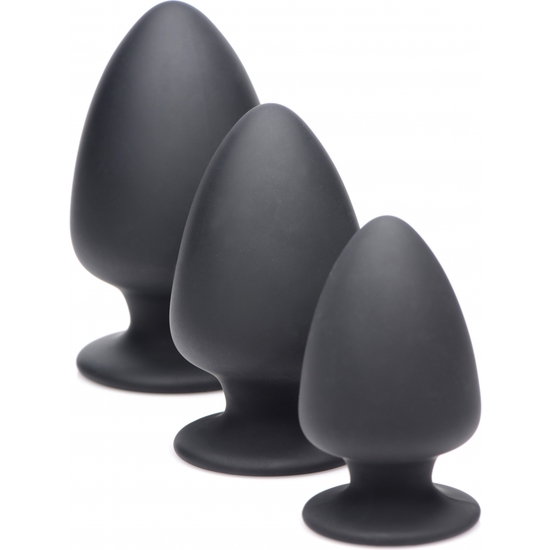 SQUEEZABLE LARGE ANAL PLUG - BLACK image 1