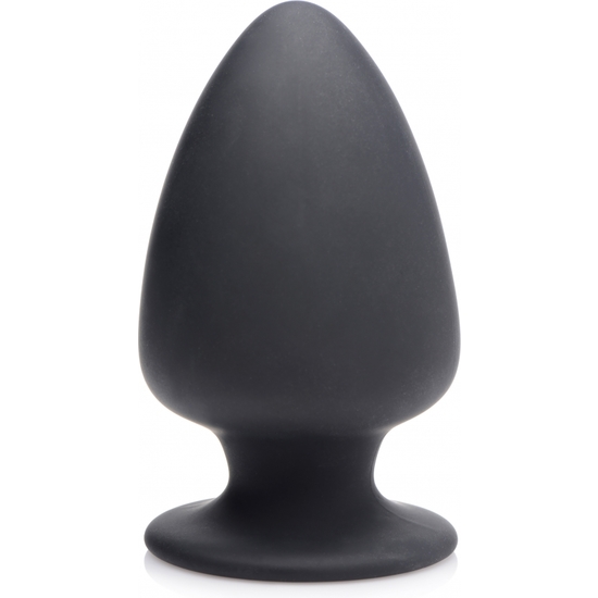 SQUEEZABLE MEDIUM ANAL PLUG - BLACK image 0