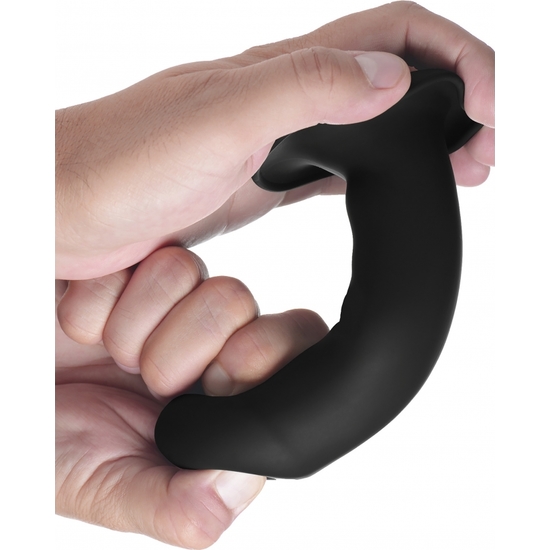 SQUEEZABLE PHALLIC DILDO - BLACK image 1