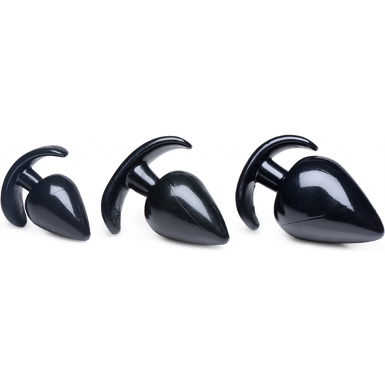 TRIPLE SPADES 3 PIECE ANAL PLUG SET - BLACK image 2