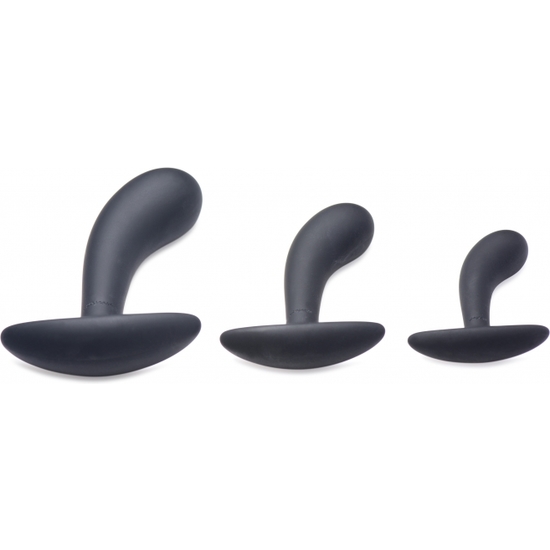 DARK DELIGHTS 3 PIECE CURVED ANAL TRAINER SET - BLACK image 2