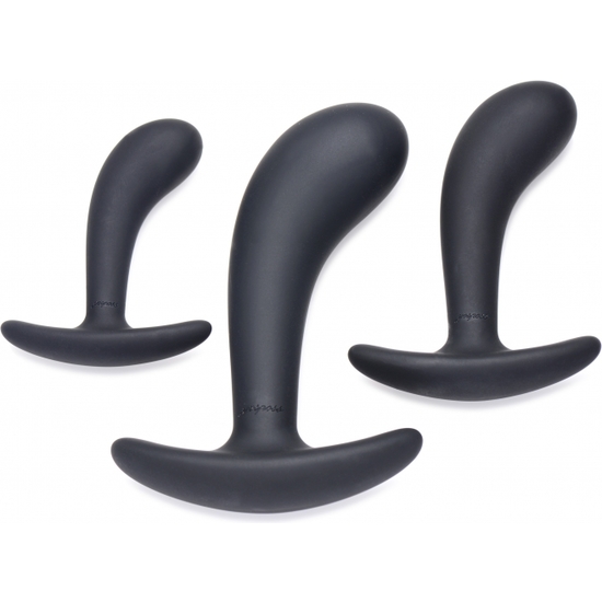 DARK DELIGHTS 3 PIECE CURVED ANAL TRAINER SET - BLACK image 3