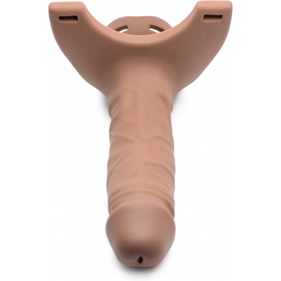 SM HOLLOW SILICONE DILDO STRAP-ON - FLESH image 0