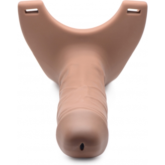 SM HOLLOW SILICONE DILDO STRAP-ON - FLESH image 1