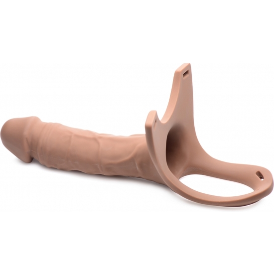 SM HOLLOW SILICONE DILDO STRAP-ON - FLESH image 2