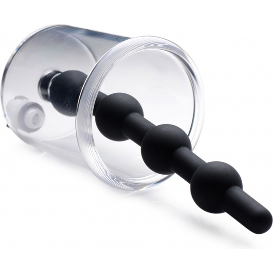 ROSE BUD CYLINDER W/ BEADED SILICONE INSERT - BLACK image 0