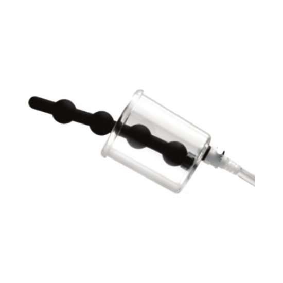 ROSE BUD CYLINDER W/ BEADED SILICONE INSERT - BLACK image 2