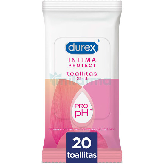 DUREX INTIMA PROTECT TOALLITAS DE HIGIENE ÍNTIMA 20UDS image 0