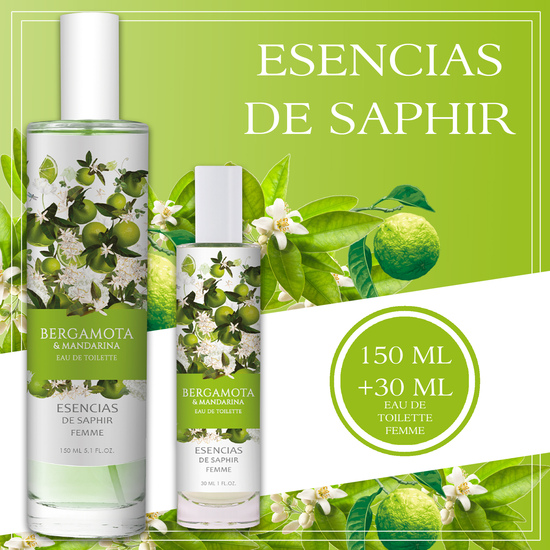 ESTUCHE FRAGANCIA 100 ML + 30 ML ESENCIAS DE SAPHIR - BERGAMOTA & MANDARINA image 1