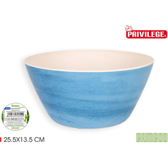 BAMBOO SALAD BOWL 25.5X13.5CM BLUE image 0