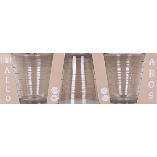 SET 6 VASOS 250CC TALCO AROS image 1