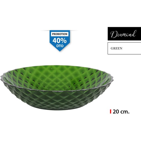 PLATO HONDO 20CM PS GREEN DIAMOND image 0