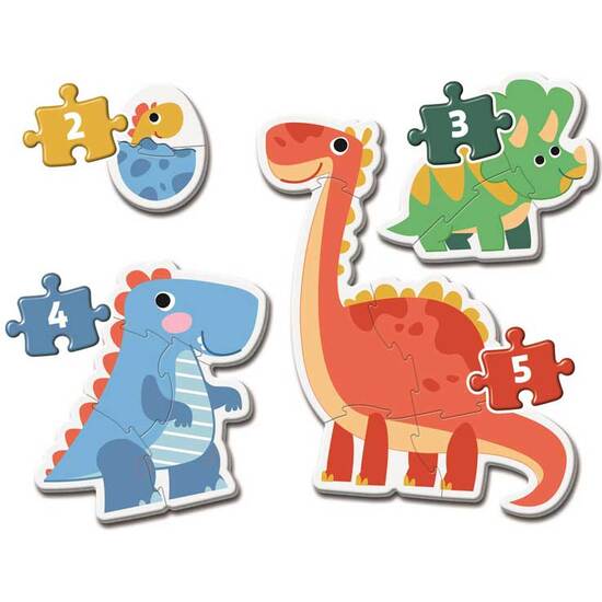 4 PUZZLES PROGRESIVOS DINOSAURIOS image 1