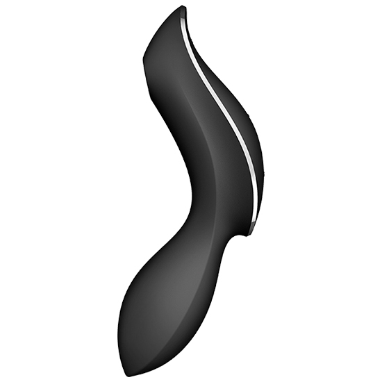 SATISFYER CURVY TRINITY 2 INSERTABLE AIR PULSE VIBRATOR - BLACK image 3