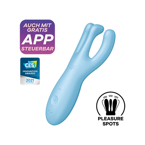SATISFYER THREESOME 4 CONNECT - BLUE image 0