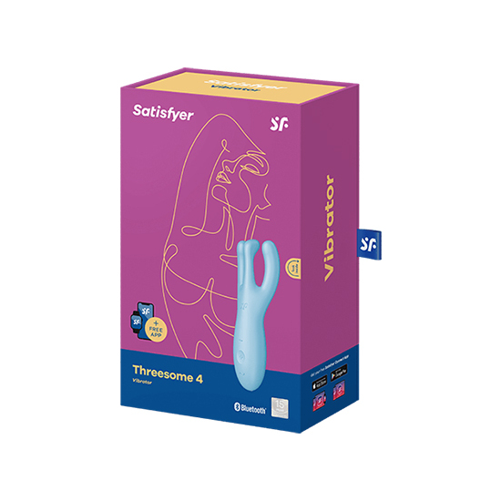 SATISFYER THREESOME 4 CONNECT - BLUE image 1