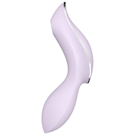 SATISFYER CURVY TRINITY 2 INSERTABLE AIR PULSE VIBRATOR - VIOLET image 2