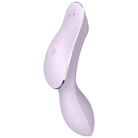 SATISFYER CURVY TRINITY 2 INSERTABLE AIR PULSE VIBRATOR - VIOLET image 4