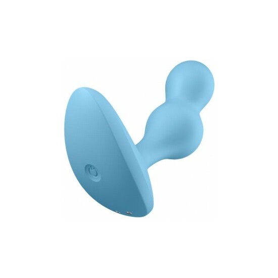 SATISFYER DEEP DIVER VIBRATING ANAL PLUG - LIGHT BLUE image 1