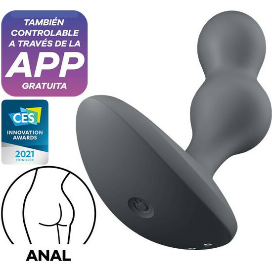 SATISFYER DEEP DIVER VIBRATING ANAL PLUG - BLACK image 0