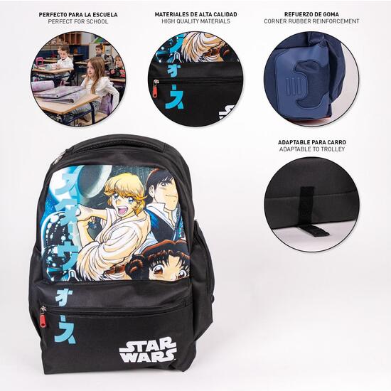 MOCHILA ESCOLAR GRANDE 44 CM STAR WARS BLACK image 3