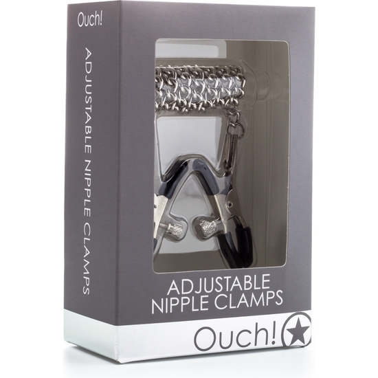 OUCH ADJUSTABLE NIPPLE CLAMPS METAL image 1