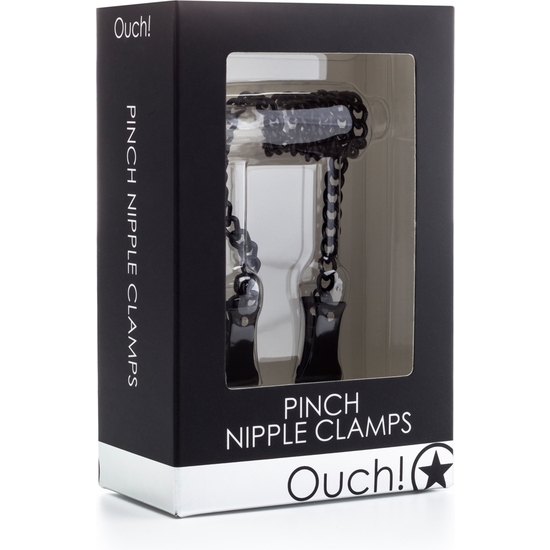 OUCH PINCH NIPPLE CLAMPS BLACK image 1