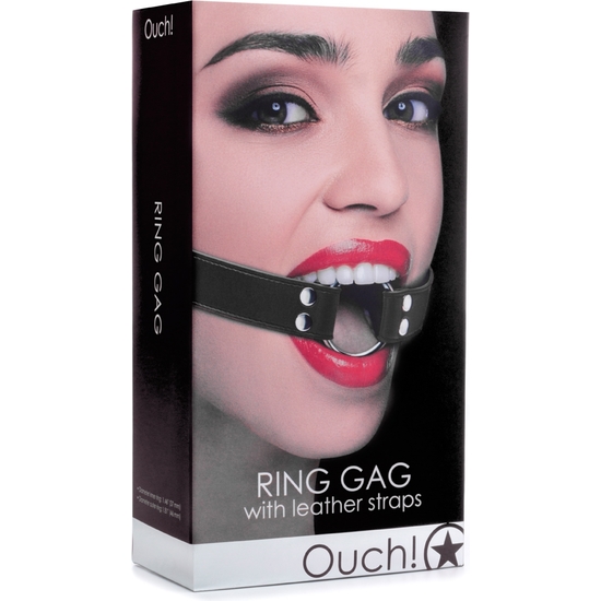 OUCH BALL RING GAG BLACK image 1
