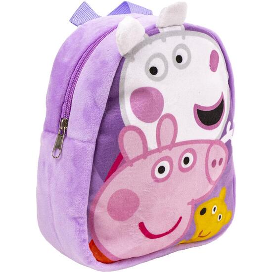 MOCHILA GUARDERIA PERSONAJE PELUCHE PEPPA PIG LILAC image 0