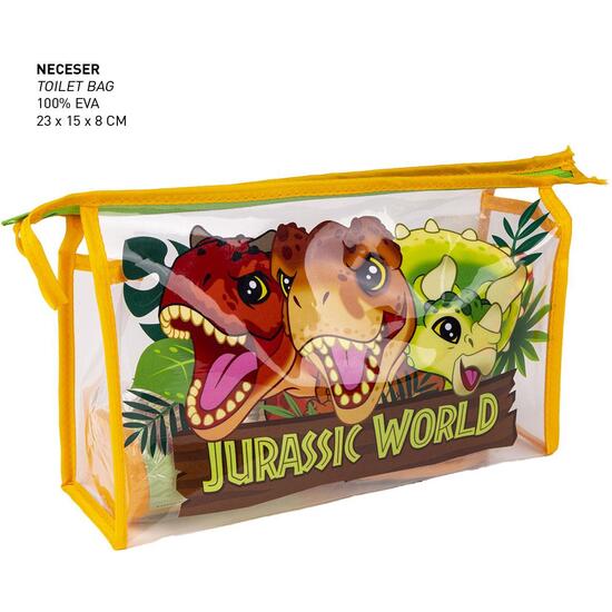 NECESER ASEO VIAJE ACCESORIOS JURASSIC PARK ORANGE image 1