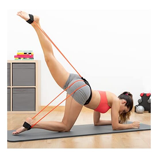 CINTURÓN CON BANDAS DE RESISTENCIA PARA GLÚTEOS Y GUÍA DE EJERCICIOS BOOTRAINER INNOVAGOODS image 2