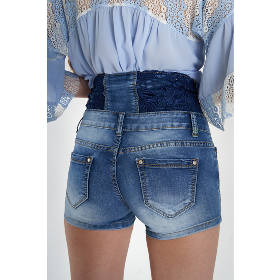 SHORT JEANS ENCAJE image 1