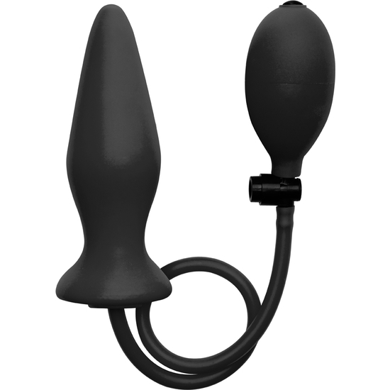 OUCH INFLATABLE SILICONE PLUG BLACK image 0
