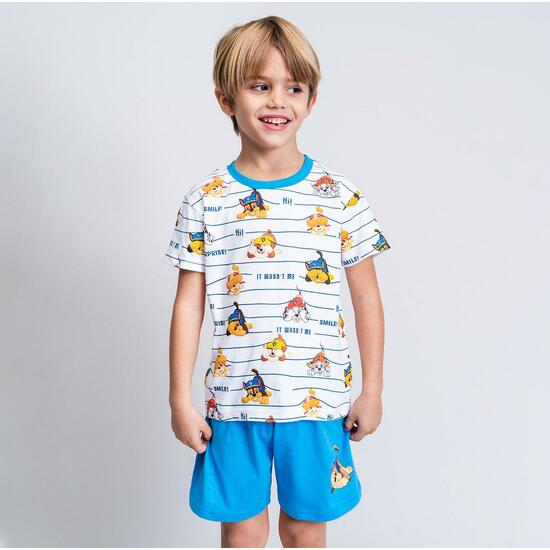 PIJAMA CORTO SINGLE JERSEY PUNTO PAW PATROL BLUE image 3