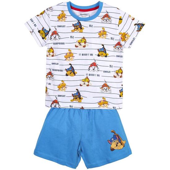 PIJAMA CORTO SINGLE JERSEY PUNTO PAW PATROL BLUE image 0