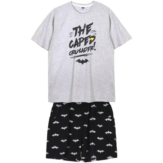 PIJAMA CORTO SINGLE JERSEY PUNTO BATMAN GRAY image 0