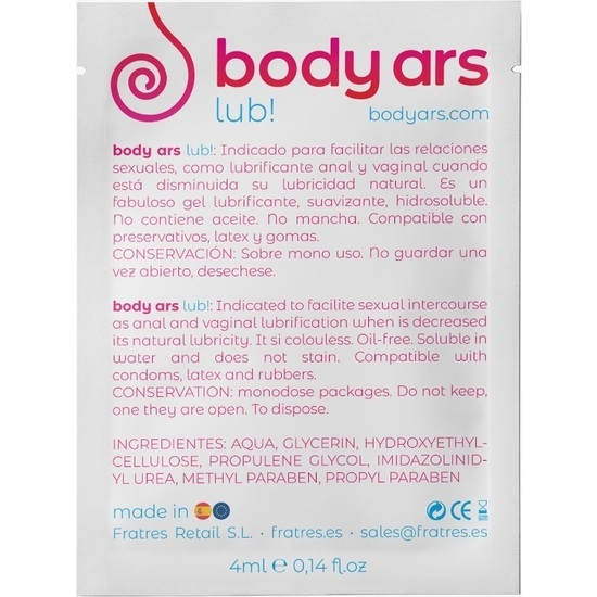 BOLSA SOBRES 100 UDS BODY ARS 4ML image 2