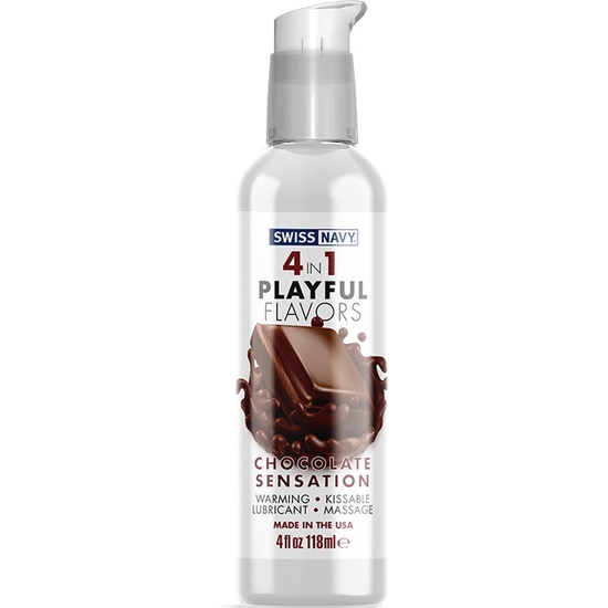 SWISS NAVY 4 IN 1 CHOCOLATE SENSATION 4 OZ/118 ML image 0